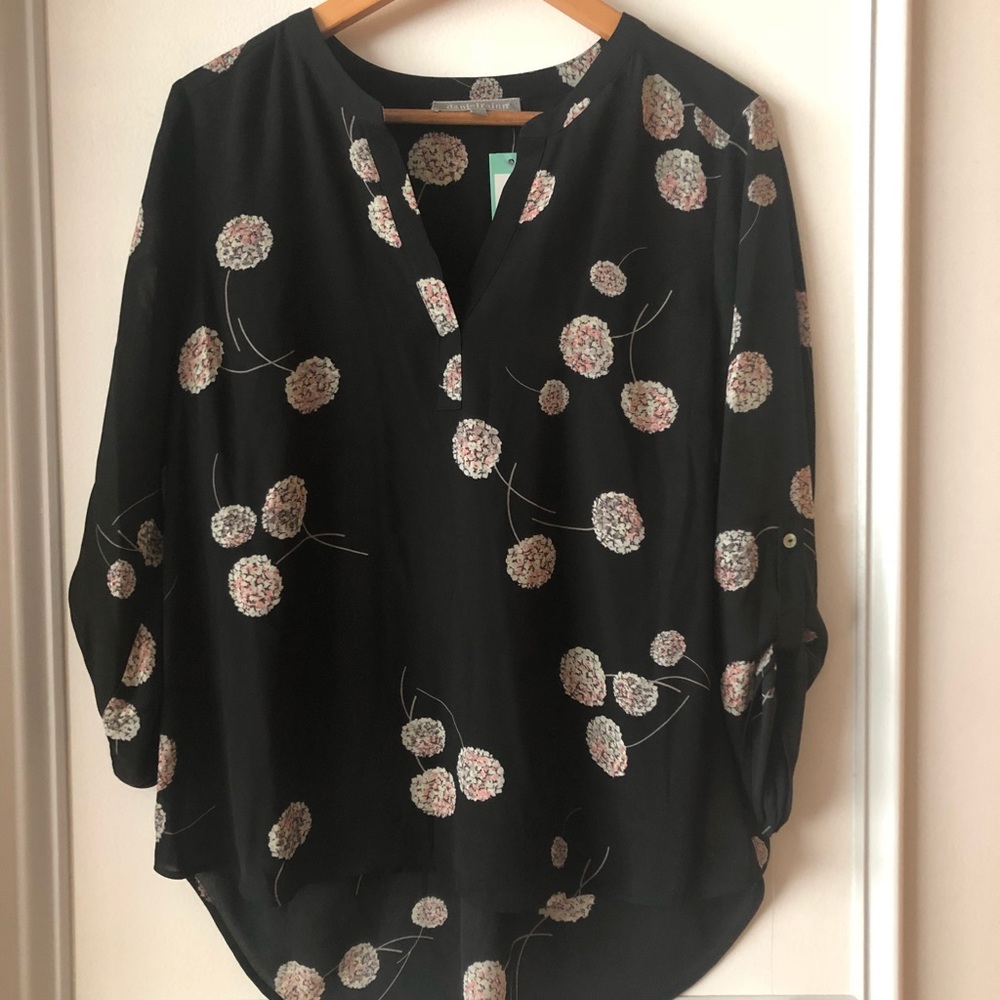 Daniel Rainn Koda Split Neck Blouse